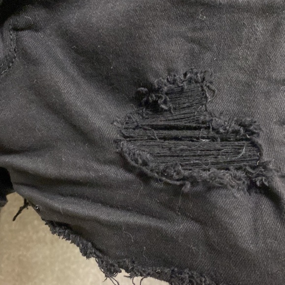 Pacsun, Size:24, Black, High Rise Ripped Shorts - Picture 5 of 5